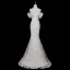High End Weiß Perlenstickerei Spitze Blumen Korsett Brautkleider / Hochzeitskleider 2026 Meerjungfrau Off Shoulder Kurze Ärmel Rückenfreies Sweep / Pinsel Zug