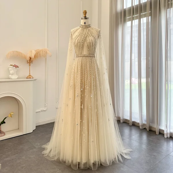 extra long formal dresses Plus Solid Ruched Front Extra-Long Sleeves Chiffon Prom Dress Green / 2XL main image 0