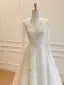 Luxury / Gorgeous Elegant Ivory Handmade  Beading Pearl Sequins Lace Flower Wedding Dresses 2026 A-Line / Princess V-Neck Long Sleeve Backless