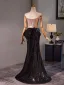 Charmant Rosa Perlenstickerei Strass Pailletten Abendkleider 2024 Meerjungfrau Bandeau Ärmellos Rückenfreies Sweep / Pinsel Zug Ball Festliche Kleider