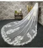 Charming White Pearl Lace Flower Wedding Veils 2024 Tulle