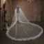 Vintage / Originale Blanche En Dentelle Voile De Mariée 2024 3 m Tulle Chapel Train