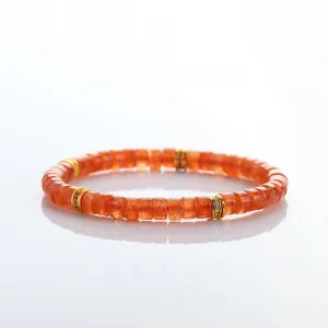 Fashion Orange Handmade Natural Crystal Bracelet Accessories 2026