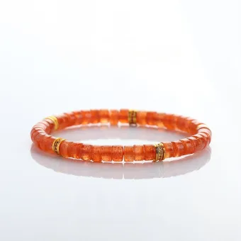 Fashion Orange Handmade Natural Crystal Bracelet Accessories 2026