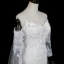 Haut de Gamme Blanche Noeud En Dentelle Fleur Perle Robe De Soirée 2026 Trompette / Sirène De l'épaule Manches Courtes Dos Nu Train De Balayage Soirée Robe De Ceremonie