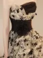 Fashion Black Flower Summer Evening Dresses 2023 A-Line / Princess Strapless Sleeveless Backless Floor-Length / Long Evening Party Formal Dresses