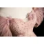 Chic / Belle Rougissant Rose Appliques Paillettes Robe De Bal 2023 Princesse De l'épaule Perle Faux Diamant Manches Courtes Dos Nu Longue Robe De Ceremonie