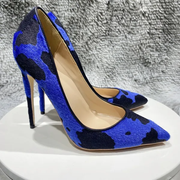Chic / Beautiful Royal Blue Evening Party Pumps 2023 12 cm Stiletto Heels Pointed Toe Pumps High Heels