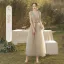 Modest / Simple Grey Bridesmaid Dresses 2022 A-Line / Princess Short Sleeve Backless Floor-Length / Long Bridesmaid
