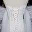 Haut de Gamme Blanche Noeud En Dentelle Fleur Perle Robe De Soirée 2026 Trompette / Sirène De l'épaule Manches Courtes Dos Nu Train De Balayage Soirée Robe De Ceremonie