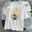Fashion Loose Women T-Shirts 2021 White Cartoon Scoop Neck Street Wear Tops Casual Summer 1/2 Sleeves Comfortable Tee