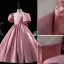 Chic / Beautiful Candy Pink Birthday Flower Girl Dresses 2022 A-Line / Princess Scoop Neck Puffy Short Sleeve Backless Bow Floor-Length / Long Flower Girl Dresses