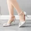 Elegant White Rhinestone Wedding Shoes High Heels 2022 9 cm Stiletto Heels Pointed Toe Wedding Shoes