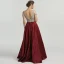 Luxury / Gorgeous Evening Dresses  2018 A-Line / Princess Crystal Beading Rhinestone V-Neck Strapless Backless Sleeveless Sweep Train Formal Dresses