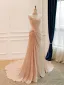 High End Sexy Rosa Strass Abendkleider 2026 Meerjungfrau Bandeau Ärmellos Rückenfreies Lange Abend Festliche Kleider