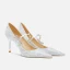 Charmant Argenté Paillettes Perle Noeud Chaussure De Mariée 2023 Cuir 6 cm Talons Aiguilles À Bout Pointu Mariage Escarpins Talons Hauts