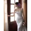 Elegant White Pearl Rhinestone Satin Wedding Dresses 2025 Trumpet / Mermaid Strapless Sleeveless Backless Bow Court Train