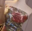 Vintage / Retro Multi-Colors Printing Prom Dresses 2024 A-Line / Princess Strapless Sleeveless Backless Bow Sweep Train Prom Formal Dresses