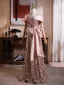 Glitzernden Gold Schleife Pailletten Ballkleider 2026 A Linie Off Shoulder Kurze Ärmel Rückenfreies Lange Festliche Kleider