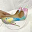 Ungewöhnlich Multifarben Gekritzel Ball Pumps 2022 12 cm Stilettos Spitzschuh Pumps Hochhackige