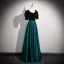 Élégant Vert Foncé Robe De Bal 2026 Princesse Encolure Carrée Manches Courtes Dos Nu Longue Robe De Ceremonie