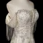 Scintillantes Argenté Perlage Paillettes Robe De Soirée 2026 Princesse De l'épaule Sans Manches Dos Nu Longue Robe De Ceremonie