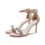 Sexy Noire Soirée Daim Sandales Femme 2022 Bride Cheville Faux Diamant 8 cm Talons Aiguilles Peep Toes / Bout Ouvert Sandales Talons Hauts