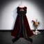 Elegante Bordeaux Suede Velour Galajurken 2023 A lijn Uit De Schouder Korte Mouwen Ruglooze Strik Sweep Trein Gala Gelegenheid Jurken