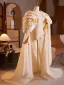 Exaggerated Champagne Ruffle Evening Party Short Sleeve shawl 2025