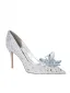 Charmant Argenté Cristal Chaussure De Mariée 2026 6 cm Talons Aiguilles Faux Diamant À Bout Pointu Mariage Escarpins