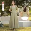 Simple Vert Cendré Satin Robe Demoiselle D'honneur 2022 Princesse Manches Courtes Dos Nu Longue Demoiselle D'honneur