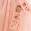 Chic / Belle Rougissant Rose Perlage Paillettes Anniversaire Robe Ceremonie Fille 2023 Robe Boule Encolure Dégagée Manches Courtes Dos Nu Longue Robe Ceremonie Fille