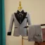 Grey Long Sleeve 5-piece Boys Wedding Suits 2024 Wedding Coat Pants Shirt Tie Vest
