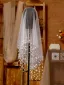 Unique Blanche Fait main Fleur Perle 1 m Tulle Voile De Mariée 2025