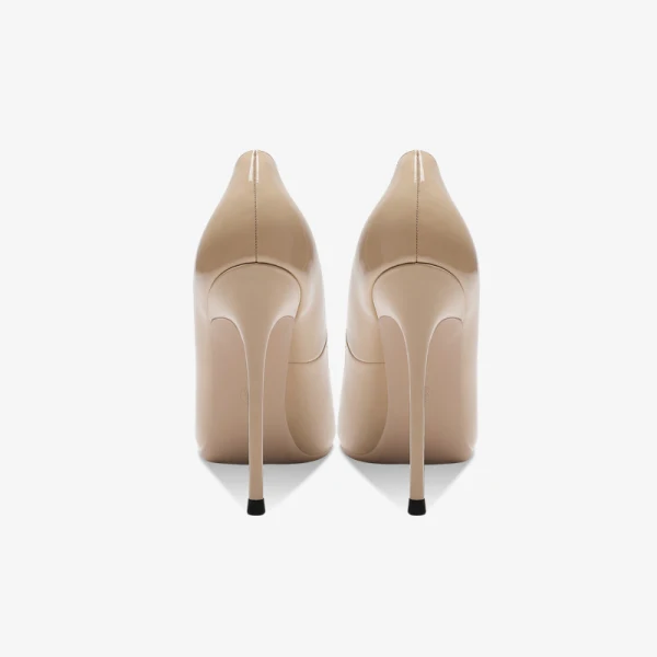 Mode Nues Soirée Cuir Escarpins 2023 Cuir Verni 12 cm Talons Aiguilles À Bout Pointu Escarpins Talons Hauts