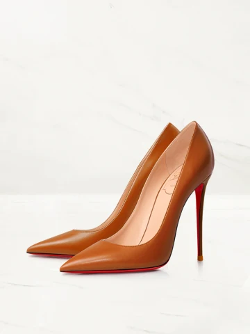 Snygga Fina Brun Bal Röd Sula Pumps 2023 Läder 12 Cm Stilettklackar Spetsiga Pumps Högklackade