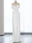 Modest / Simple Black Satin Evening Dresses 2024 Trumpet / Mermaid Strapless Sleeveless Backless Floor-Length / Long Evening Party Formal Dresses