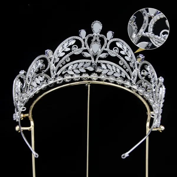 Glitter Goud Rhinestone Zirkonium Bruids Haaraccessoires 2024 Legering Huwelijk Accessoires