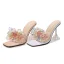 Sexy Gold Crystal Cocktail Party Womens Sandals 2023 9 cm Stiletto Heels Open / Peep Toe Sandals High Heels