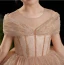 Elegant Champagne Glitter Birthday Flower Girl Dresses 2024 Ball Gown Scoop Neck Short Sleeve Floor-Length / Long