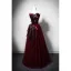Charming Burgundy Bow Evening Dresses 2023 A-Line / Princess Strapless Sleeveless Backless Floor-Length / Long Evening Party Formal Dresses