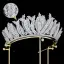 High-end Silver Rhinestone Zirkon Brud Huvudbonad 2024 Bröllop Tiara Krona