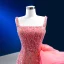 Haut de Gamme Chic / Belle Rose Bonbon Perlage Faux Diamant Paillettes Volants Robe De Soirée 2023 Trompette / Sirène Encolure Carrée Sans Manches Dos Nu Tribunal Train Soirée