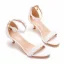 Sexy White Pearl Lace Flower Wedding Shoes 2023 Ankle Strap 5 cm Stiletto Heels Open / Peep Toe Wedding Sandals High Heels
