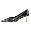 Chic / Beautiful Blushing Pink Fish Scales Cocktail Party Pumps High Heels 2022 6 cm Stiletto Heels Pointed Toe Pumps
