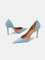 Elegant Sky Blue Evening Party Leather Womens Shoes 2026 9 cm Stiletto Heels Pointed Toe High Heels