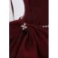 Charming Burgundy Evening Dresses  2023 A-Line / Princess Spaghetti Straps Sleeveless Backless Bow Pearl Sash Floor-Length / Long Evening Party Formal Dresses