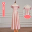 Simple Rose Bonbon Robe Demoiselle D'honneur 2023 Princesse Manches Courtes Dos Nu Longue Robe Demoiselle D'honneur