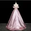 Flower Fairy Blushing Pink Sequins Appliques Prom Dresses 2025 Strapless Sleeveless Backless Floor-Length / Long Formal Dresses Ball Gown