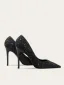 Charmant Schwarz Glanz Pailletten Cocktail Pumps 2025 10 cm Stilettos Spitzschuh Pumps Hochhackige